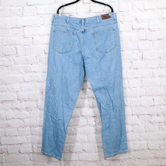 LL Bean Double L Jeans Classic Fit Straight Leg Faded Denim Size 40x32 - Picture 6 of 10